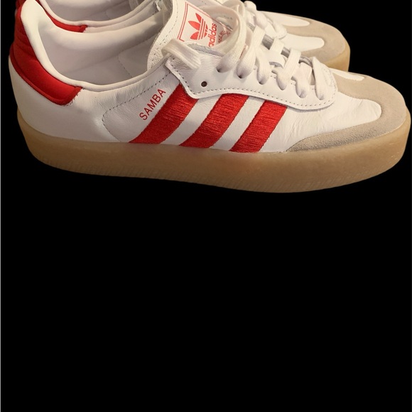Adidas White and Red Trefoil Logo - Picture 2 of 6